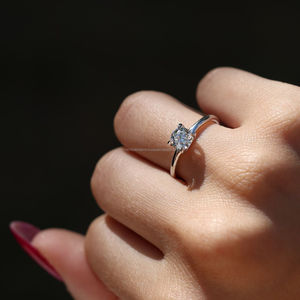 Igi/gia แล็บตัดเพชรวินเทจ14K สีเหลืองแหวนแต่งงาน/งานหมั้นใส่ได้ทั้งชายและหญิงสีขาวทองคุณภาพดีสำหรับงานปาร์ตี้ครบรอบ-คุ้มค่า - Product Image 3