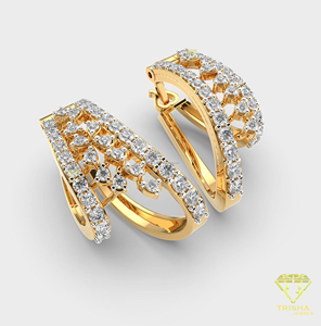 Sparkling Moissanite Diamond Dangle Earrings Rose Gold Anniversary Gift Jewelry - Product Image 5