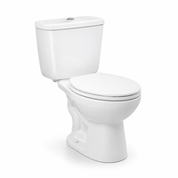 WC intelligent de luxe en deux parties avec réservoir encastré, chasse d'eau automatique, en céramique