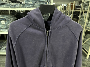 Sudadera con capucha extragrande para hombre, de forro polar, con cremallera, color liso, informal, para invierno, antipilling, de ajuste regular, de algodón tejido - Product Image 6