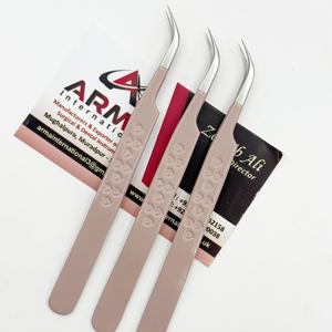 Pinzas para Extensión de Pestañas de Acero Inoxidable Ecológicas con Recubrimiento Rosa y Diseño de Corazón, Sostenibles, Duraderas, con Punta de Precisión - Product Image 2