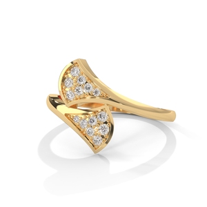 Bague en diamant pour femme, plaquée or, style pavé, bijoux de luxe, cadeau, à porter pour les occasions spéciales - Product Image 4