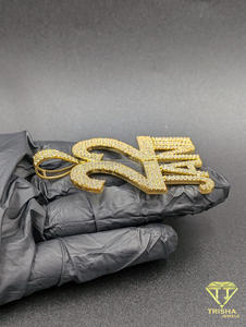 Colgante de Diamante Moissanita Personalizado con Número 22, Collar con Nombre Jani, Colgante con Nombre Personalizado, Colgante Iced Out - Product Image 6