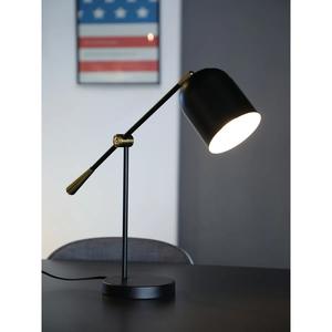 Lámpara de Mesa Negra Pulida Clásica con Pantalla de Tambor, Elegante Solución de Iluminación para Decoración del Hogar - Product Image 2