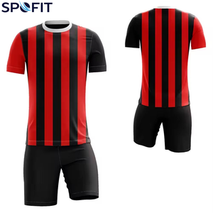Conjunto de Uniforme de Fútbol Profesional Personalizado, Transpirable, que Absorbe la Humedad, Camiseta y Pantalones Cortos de Poliéster con Logotipo del Equipo Personalizado - Product Image 3