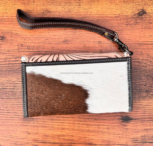 Pochette élégante en cuir de vachette style western, portefeuille en cuir travaillé à la main, multi-usages, nouveau design, pochette pour femmes - Product Image 2