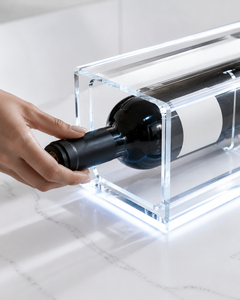 Sophisticated Acrylic LED Lit for Freestanding <b>Wine</b> Bottle Holder for Elegant Display and Showcasing of Your <b>Wine</b> Collection - Product Image 4