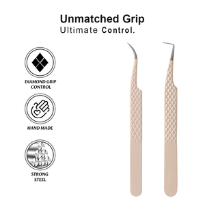 แหนบต่อขนตาแบบมืออาชีพ ปลายไฟเบอร์ แหนบแบบกำหนดเองสำหรับต่อขนตา - Product Image 3