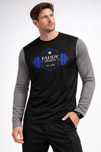 T-shirt de sport à manches longues pour homme, personnalisé, à séchage rapide, compression, fitness, musculation, performance athlétique, vêtements de sport - Product Image 6