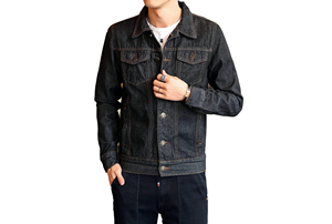 Best-Selling Men <b>Denim</b> <b>Jacket</b> Corduroy Collar Vintage Workwear Style Button Front Pockets Casual Outerwear 100% Cotton - Product Image 3