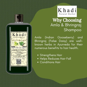 Shampoo aux herbes amla et bhringraj, formule naturelle pour hommes et femmes, conçu pour renforcer, nourrir et favoriser des cheveux sains 500 - Product Image 3