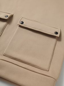 Men's Fashion Raglan Sleeve Sweatshirt Half-<b>Zip</b> Open Neckline Autumn/Winter Casual Versatile Long-Sleeve Sweatshirt Customizable - Product Image 4