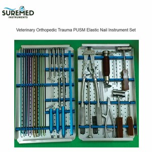 ชุดเครื่องมือตะปูยืดหยุ่นสำหรับการรักษาบาดแผลกระดูกและข้อสัตว์ สแตนเลสสตีล - Product Image 1