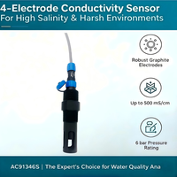 Capteur de conductivité à 4 électrodes RS485, capteur de température Pt1000 pour la surveillance des eaux usées industrielles, précision 1% FS, Chine