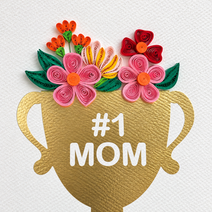Tarjeta de Quilling Personalizada Premium para el Día de la Madre, la Mejor Tarjeta de Felicitación Hecha a Mano con Estampado en Lámina Dorada, Venta al Por Mayor Directa de Fábrica OEM ODM - Product Image 2
