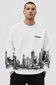 Sudadera F2WIN Unisex Negra Extra Grande con Cuello Alto, Forro Polar, Transpirable, Manga Regular, Informal, de Punto, con Frente de Algodón - Product Image 1