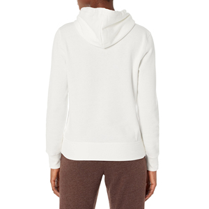 <b>Women's</b> <b>White</b> Hooded <b>Sweatshirt</b> Solid Color Pullover Long Sleeve Pockets Breathable Knitted 100% Cotton Winter Front - Product Image 5