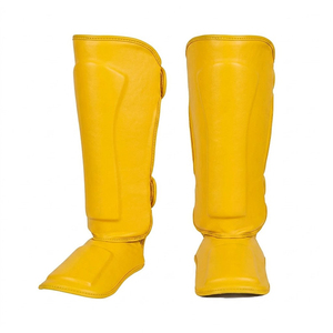 Professional Manufacturer Leather <b>Knee</b> <b>Protector</b> Pad Kickboxing Shinguard Kick Boxing Muay Thai Shin Guards MMA - Product Image 1