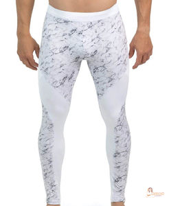 Men's Breathable Elastic Waist Fitness Compression Athletic <b>Leggings</b> with Zipper Pocket Wholesale Solid <b>Pattern</b> - Product Image 1