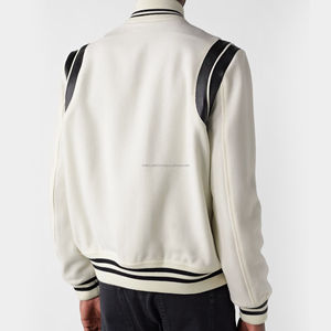 Logo personnalisé vestes et manteaux d'université pour hommes broderie d'hiver en cuir veste de basketball pour hommes varsity letterman pour hommes - Product Image 4