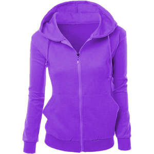 Nueva Moda 2026 Sudadera con Capucha para Mujer, Estilo Urbano, Manga Larga, Holgada, Color Sólido, Otoño Invierno, Casual, con Cremallera y Forro Polar - Product Image 1