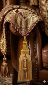 Golden Decorative <b>Tassel</b> With Wooden Bead Ornament <b>For</b> Curtain Tieback Home Decor Accessories - Product Image 4