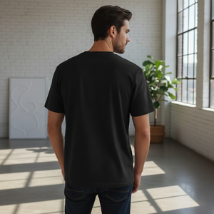 Camiseta de Jersey Casual de Manga Corta con Cuello Redondo para Hombre, Estampado por Transferencia de Calor Personalizado, Corte Regular, 60% Algodón, 40% Poliéster, Antiolor - Product Image 2