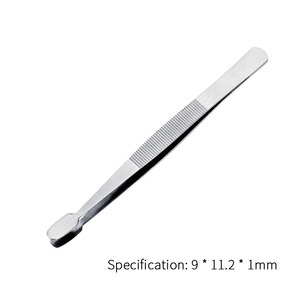 Pinzas Oftálmicas de Acero Inoxidable Ametrine Surgical AS-786 de 10 cm con Plataforma Dentada, Instrumento Manual para Cirugía de Doble Párpado - Product Image 6