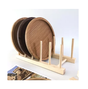 Support à assiettes en bois écologique, présentoir de vaisselle, rangement de cuisine pour mariage - Product Image 3