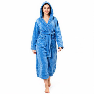 Peignoir pour femme Everyday Elegance - Léger, 100% coton, manches longues, finition premium, pour l'été/l'automne/le printemps, vêtements de maison - Product Image 1