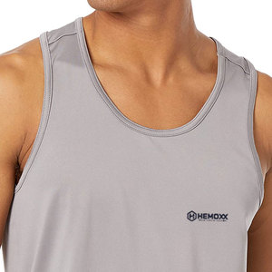 เสื้อกล้ามผู้ชายชุดออกกำลังกายผ้าโพลีเอสเตอร์ผ้าฝ้ายมีสไตล์ - Product Image 5
