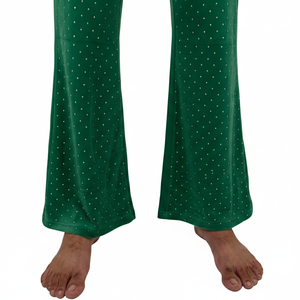 Ensemble de survêtement tendance pour femme personnalisé rose avec sweat à capuche orné de strass Mondlicht et pantalon large imprimé étoiles – Tenue streetwear mode - Product Image 3