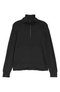 <b>Women</b> <b>Black</b> Quarter Zip Pullover Sweatshirt Stand Collar Long Sleeve Solid Knitted Top Autumn - Product Image 4