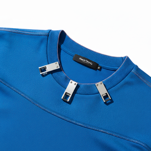 Collection 2026 de T-shirts Solides Hyper Oversize en Bio-Soie Style Architectural Streetwear pour Hommes - Product Image 3