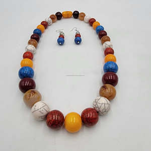 Collar de cuentas de resina personalizado hecho a mano para mujer collar de fiesta de boda para la mejor venta - Product Image 3