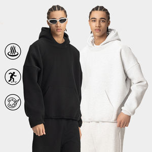 Sweat-shirt pour homme personnalisé, 500 GSM, poids lourd, 100% coton, avec pantalon de survêtement, design de logo personnalisé - Product Image 3