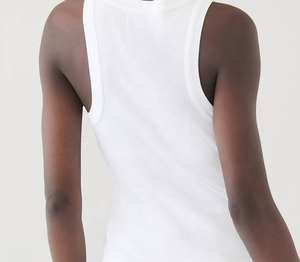 Camiseta sin mangas para mujer, camisetas sin mangas cortas para mujer, camisetas sin mangas acanaladas de alta calidad y transpirables, chaleco con cuello para mujer - Product Image 2