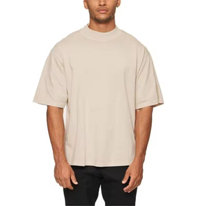 Custom Brand Front 100% <b>Polyester</b> Men's <b>T</b>-<b>Shirt</b> Oversized Boxy Short Sleeve Design Screen Breathable Heavy Weight Anti-Pilling - Product Image 2