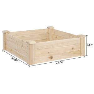 Cornice in Legno per Piante 61*61*20cm, Tipo a Terra, Ornamento da Giardino - Product Image 5