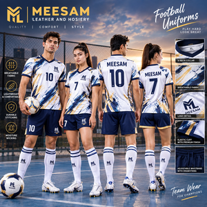 Maillot de football unisexe à col en V, manches courtes, respirant, en polyester, uniforme de football pour adultes, toutes saisons, impression sublimée - Product Image 6