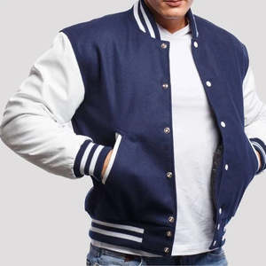 Mono Clothing Plus Size <b>Mens</b> <b>Reversible</b> Eco-Friendly Wool/Leather Varsity <b>Jacket</b> Custom Embroidery Logo High Street <b>Jacket</b> - Product Image 4