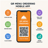 Aplicación Avanzada de Pedidos por Menú QR, Gestión Digital de Menús, Plataforma de Pedidos para Restaurantes, Servicio a Mesa, Linux/MAC/Internet