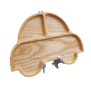 Juego de 3 bandejas de servir de madera natural con formas de estrella, corazón y óvalo, con asas, hechas en Vietnam - Product Image 6