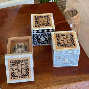 เครื่องเผา agharwood bakhoor ขนาดเล็กงานแฮนด์เมดเครื่องหอมแม่มุกฝัง medkhan หนังคริสตัลไม้กลิ่นหอมกลิ่นสตรอเบอร์รี่สำหรับศาสนา - Product Image 4