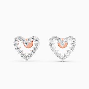 Magnifiques clous d'oreilles en diamant de laboratoire de 0,822 ct, couleur Celeste, en or jaune, blanc et rose 9 carats - Product Image 1