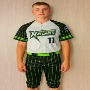 Camiseta de Béisbol East Texas Naturals para Niños, Manga Corta, Rayas Sublimadas, 100% Poliéster, Transpirable, Corte Regular, para Adolescentes - Product Image 1