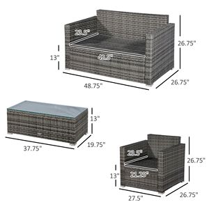 Conjunto de Sofás de Ratán para Jardín, Muebles de Patio para Exteriores - Product Image 2