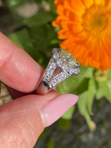 Bague florale en moissanite jaune 1 carat taille marquise pour femme, en argent 925 original, pour mariage, promesse ou cadeau pour les amoureux - Product Image 5