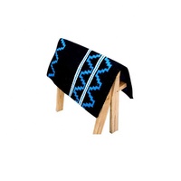 Tapis de selle en coton noir avec rembourrage