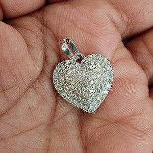 JEWELSPAARK Collier Pendentif Cœur Halo en Diamant Naturel 1,04 Cttw pour Femme, en Argent Sterling Plaqué Or, Sertissage à Griffes Tendance, pour Mariage - Product Image 6